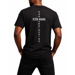 NWT ICON MANN God Engineering Cross Black Tee Size XL Faith Based Streetwear